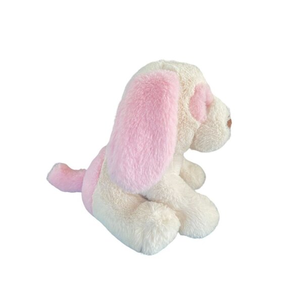Aurora Eco Nation Plush Puppy Dog Stuffed Animal Soft Toy 10" Pink & White - Picture 2 of 9